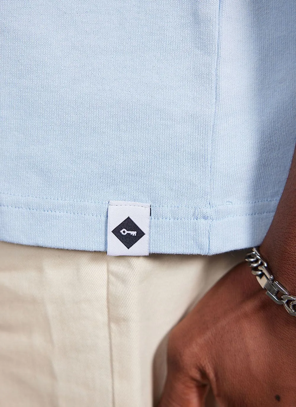 Sunday Oversized Auxiliary T Shirt | Organic Cotton | Cornflower Blue