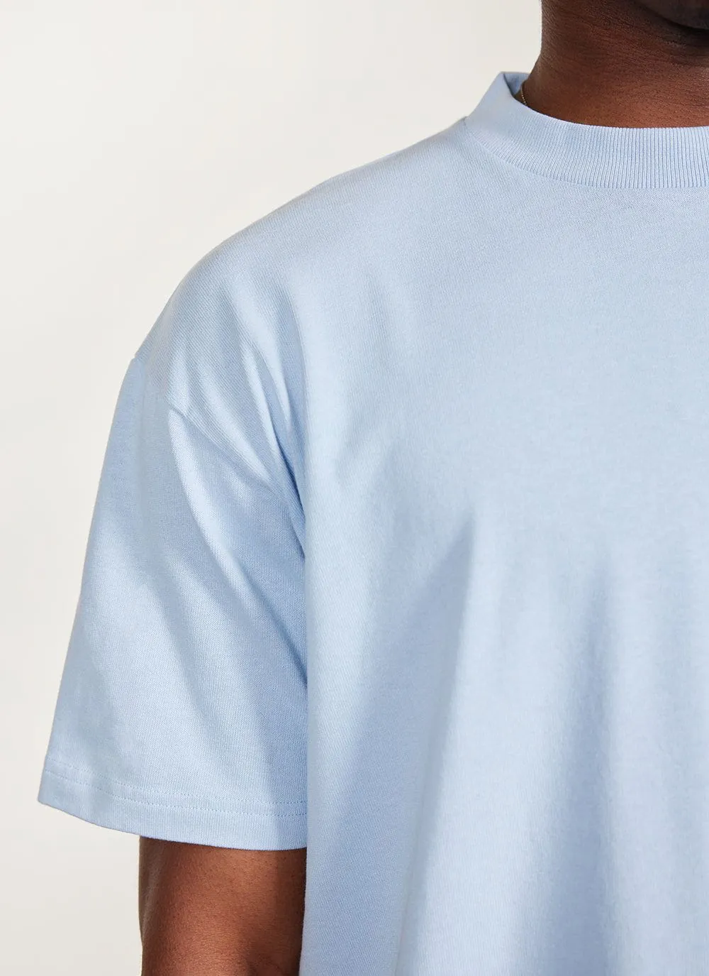 Sunday Oversized Auxiliary T Shirt | Organic Cotton | Cornflower Blue