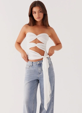 AthleisureReady Sunlight Cascade Top - White