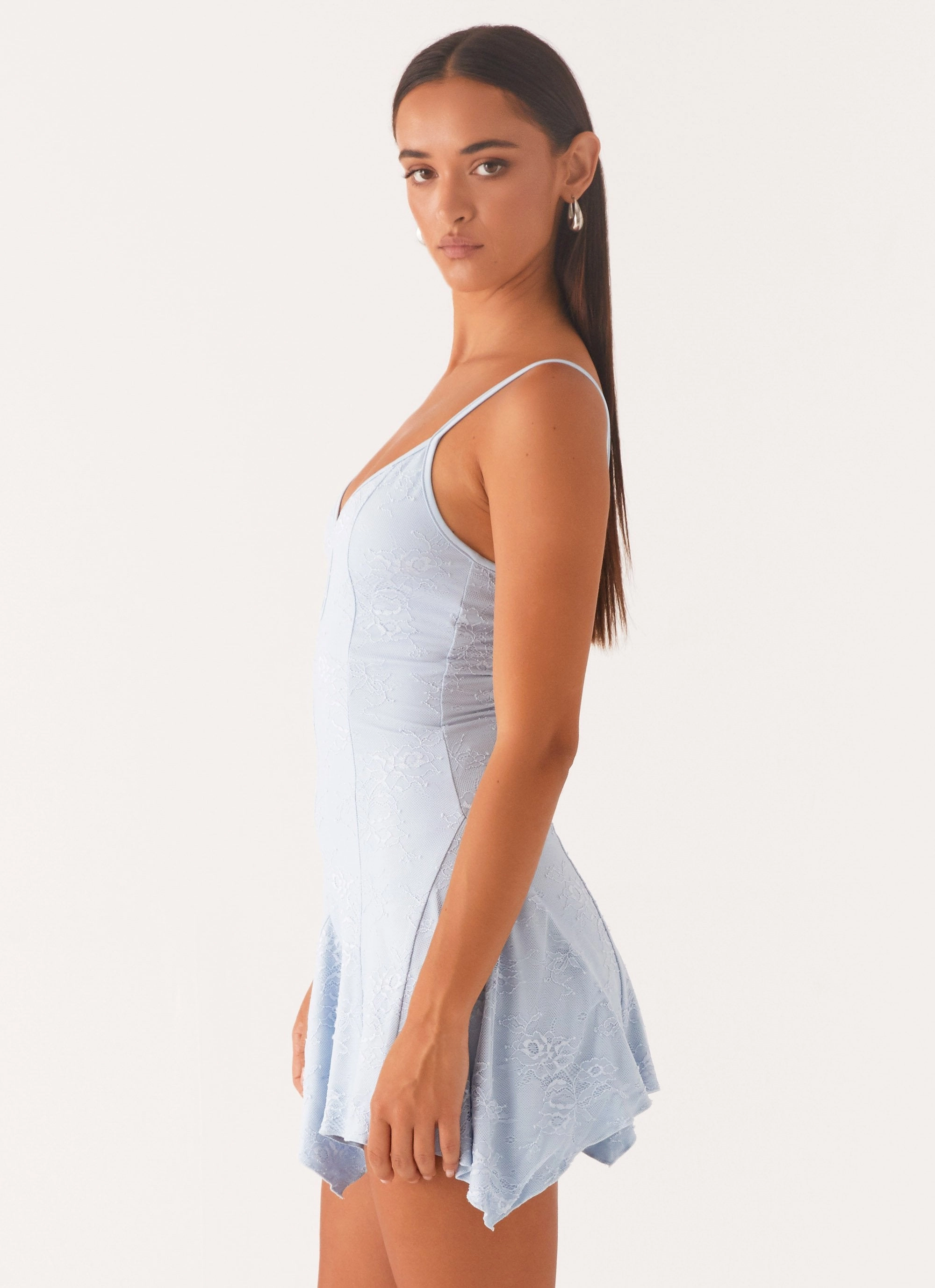 Structured-Shape Surry Mini Dress - Blue