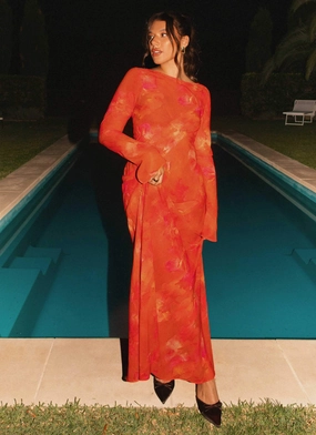 Lorde Maxi Dress - Amber Minimalist-Style Light Wrap