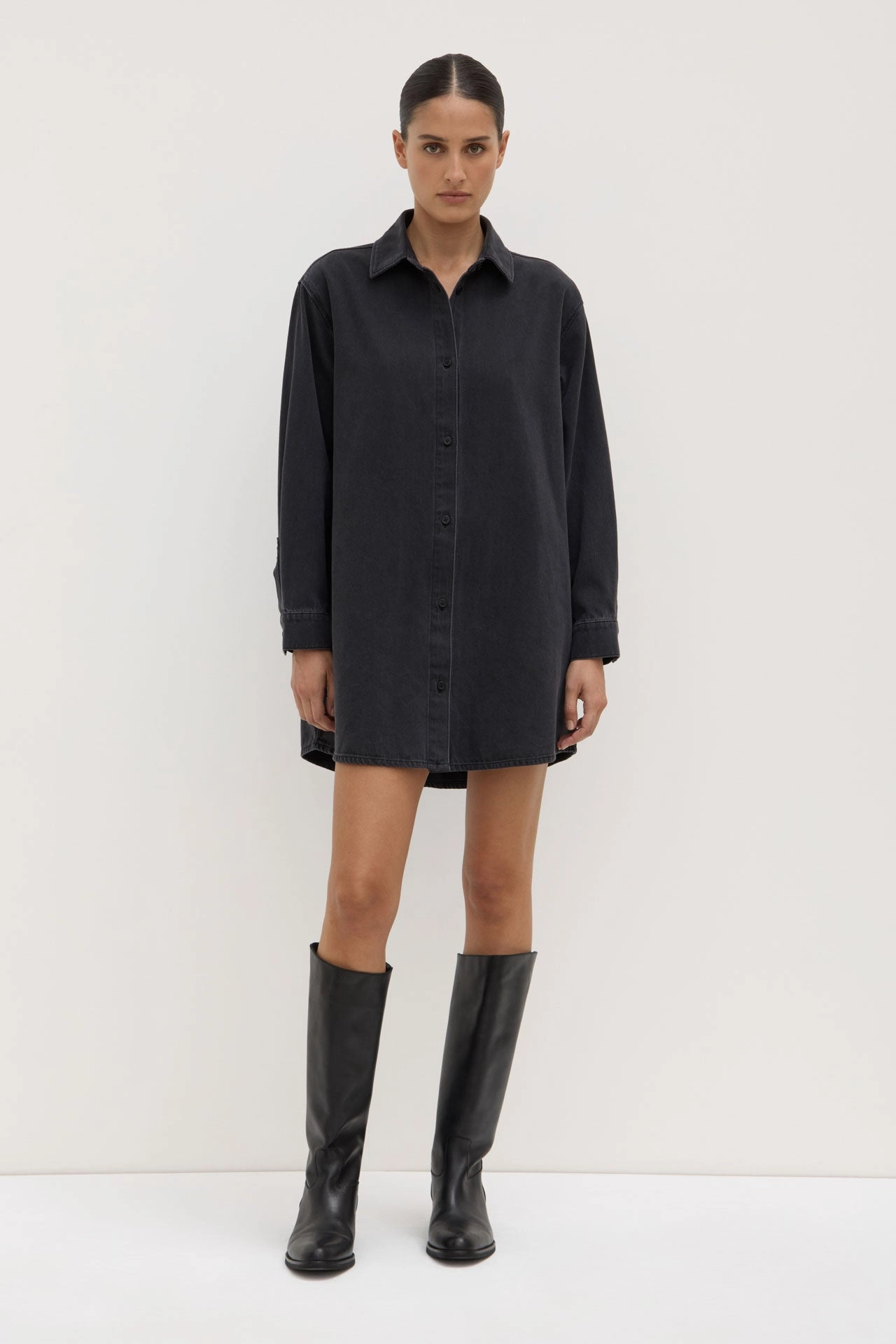 Athena Denim Shirt Dress Office Smart