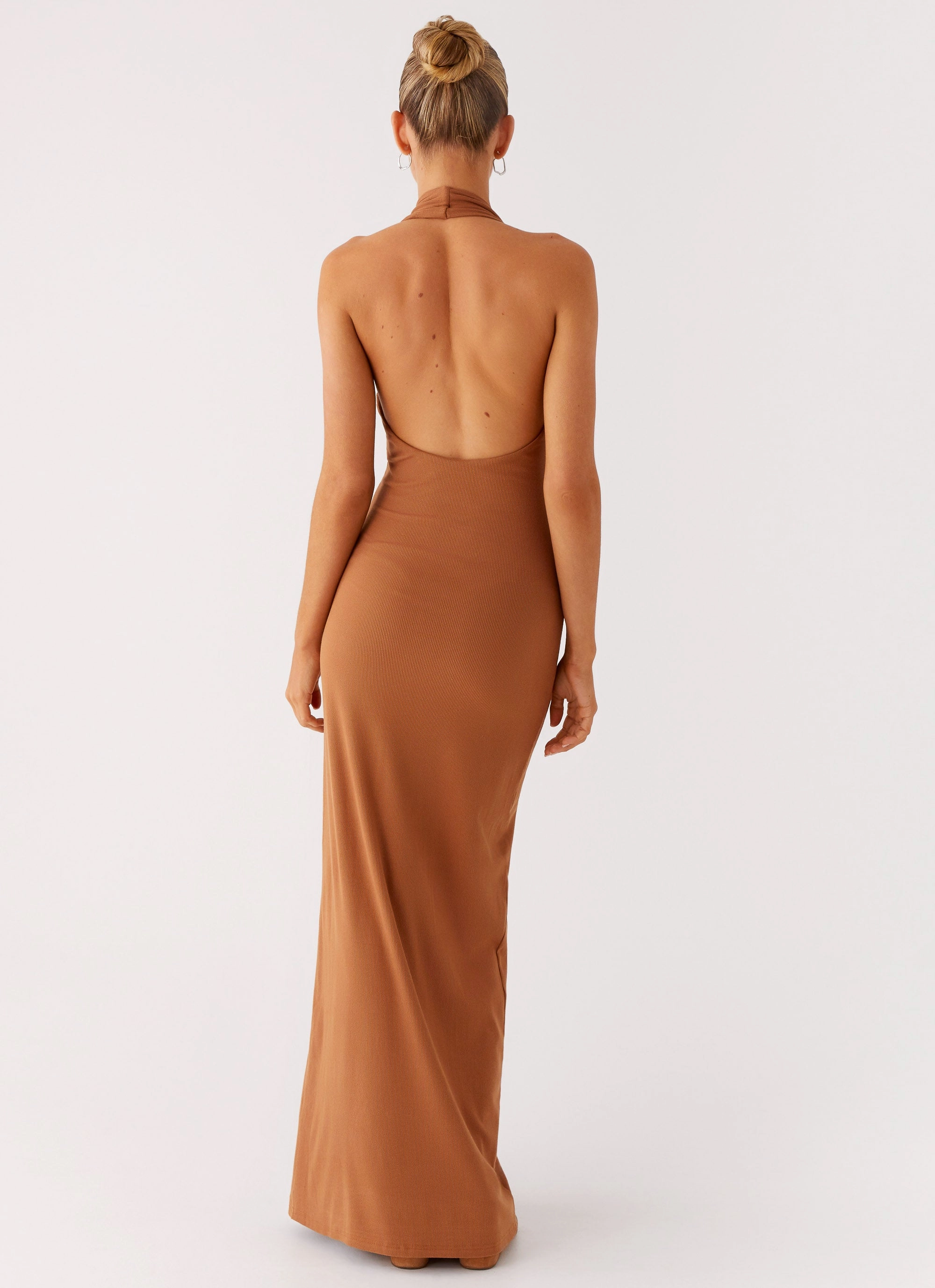 Festival Fashion Plunge For You Maxi Dress - Tan