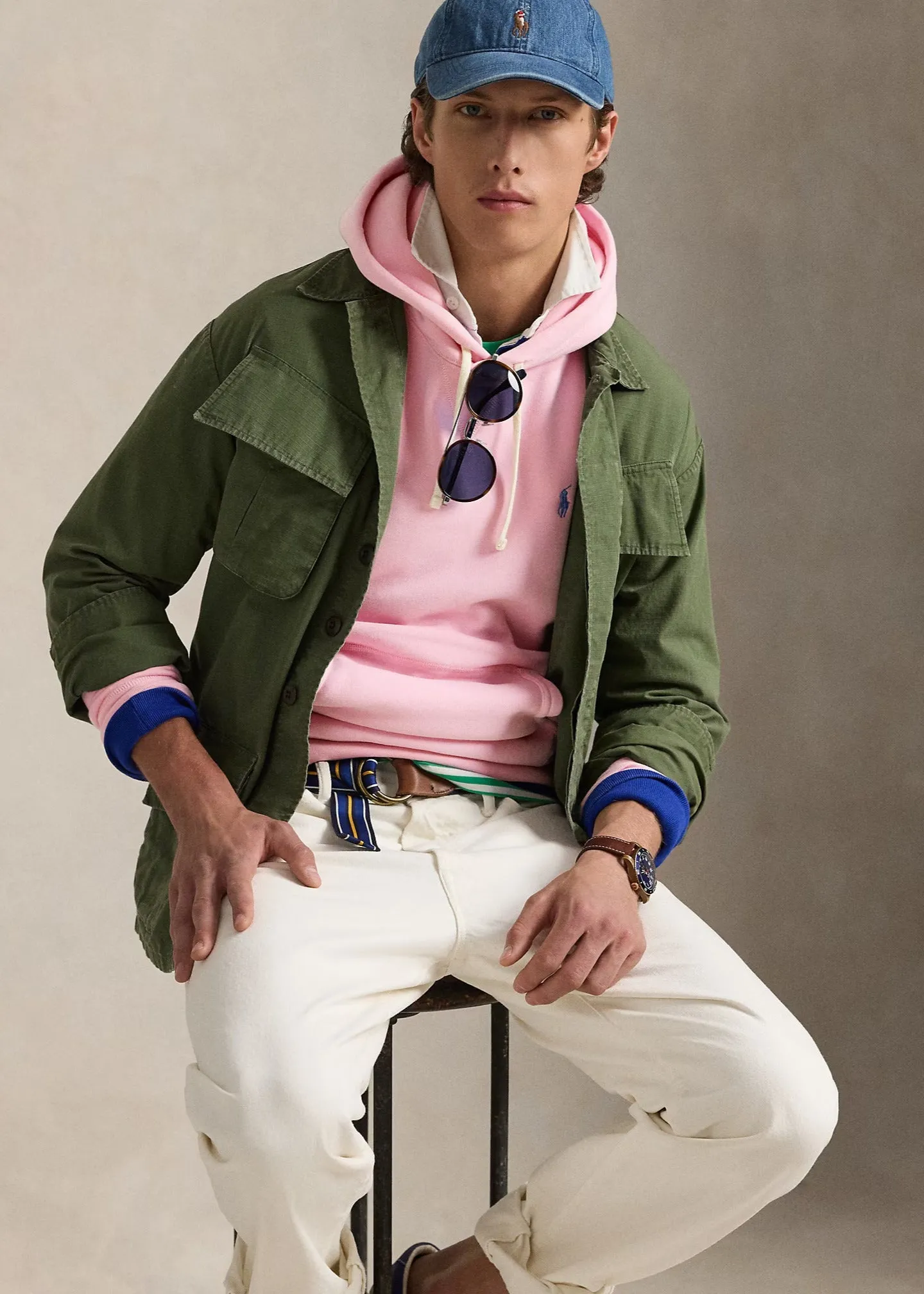 Sweat à capuche Ralph Lauren rose