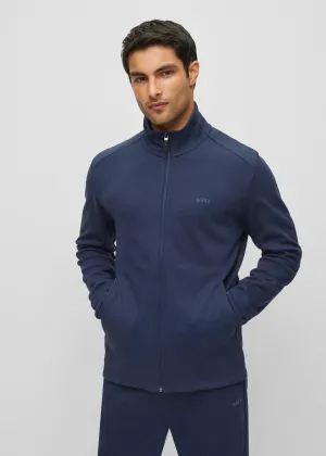 Sweat zippé à col montant BOSS marine