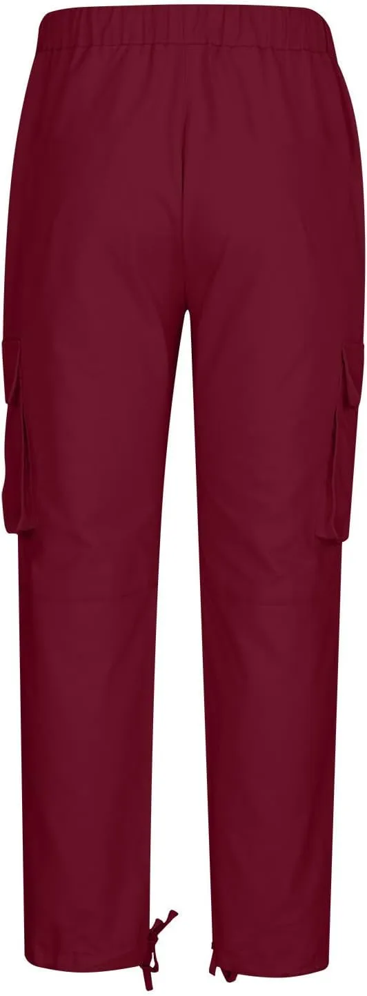 Sweatpants for Men Fashion Casual Solid Plaid Pocket Spaghetti Strap Cargo Pants Trousers for Men Plus Size