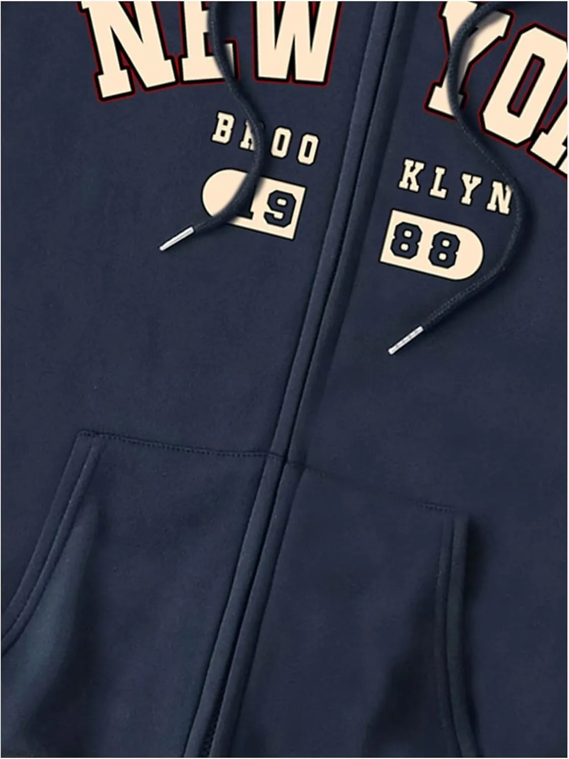 SweatyRocks Women's Sweatshirts Hoodies Graphic Print Casual Zip Up Long Sleeve Pullover Top with Pockets
