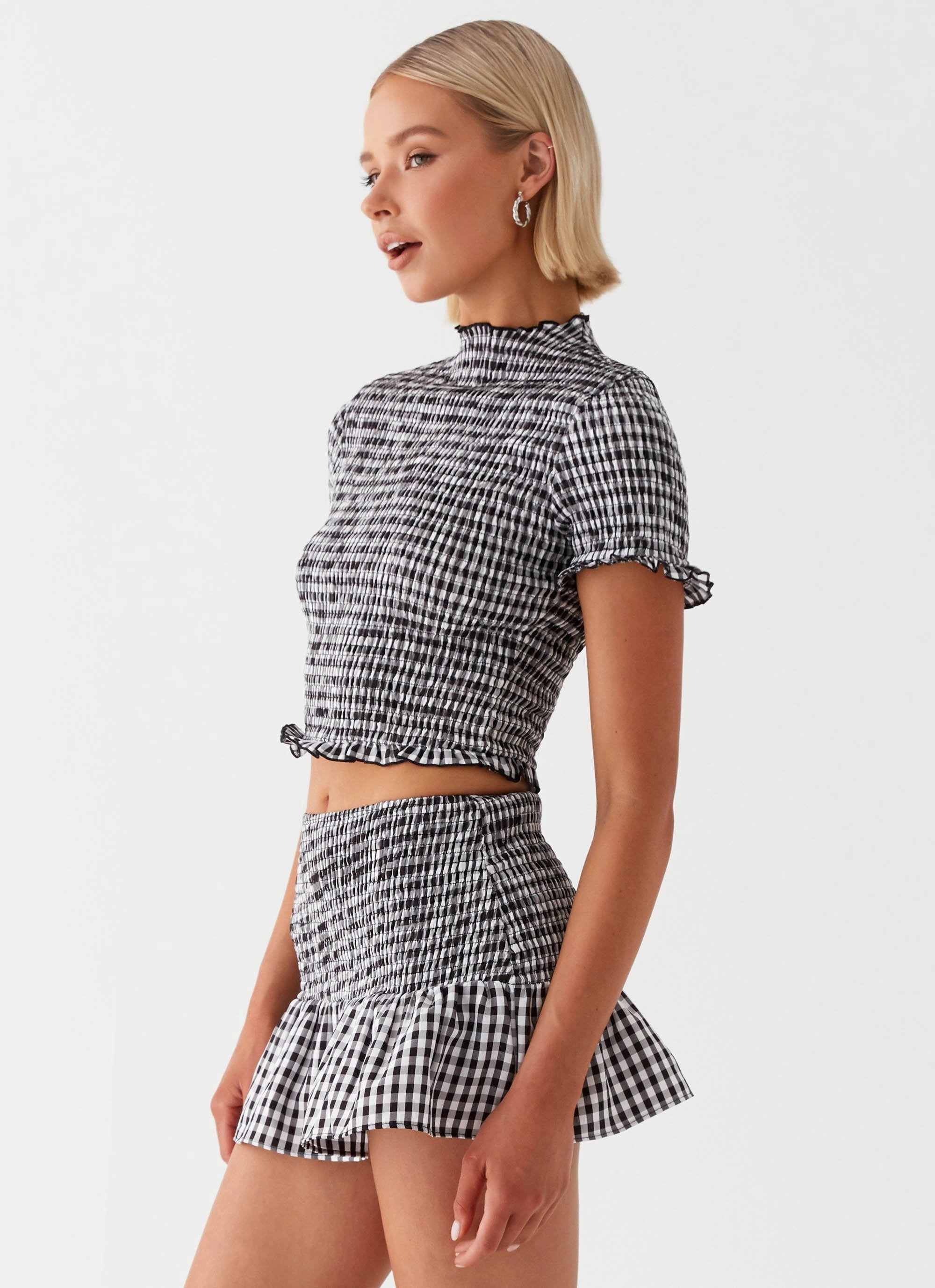 Sweetest Pie T-Shirt - Black Gingham NonIrritating AntiPill Surface