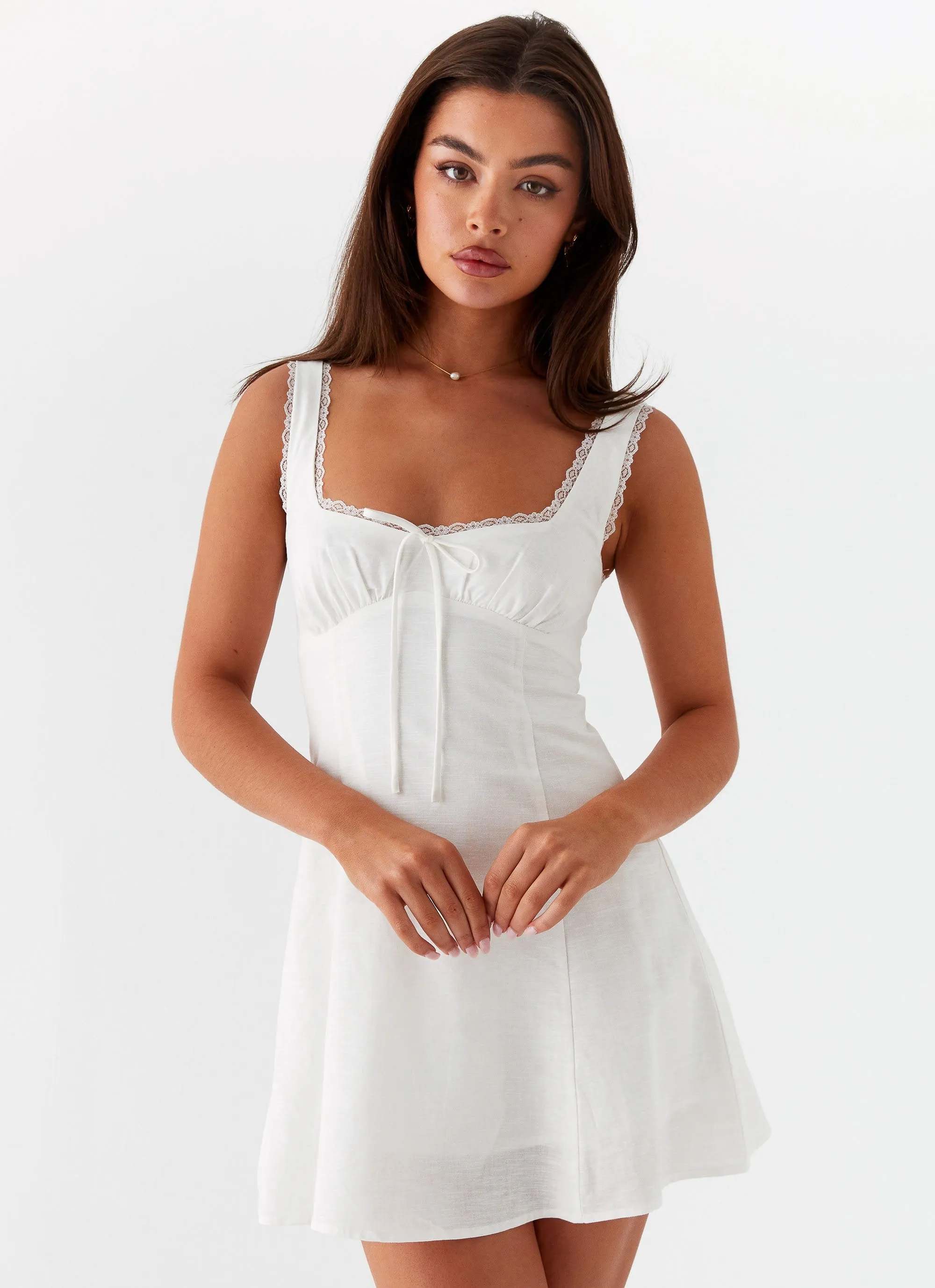 Pure Stitch Rowena Mini Dress - White