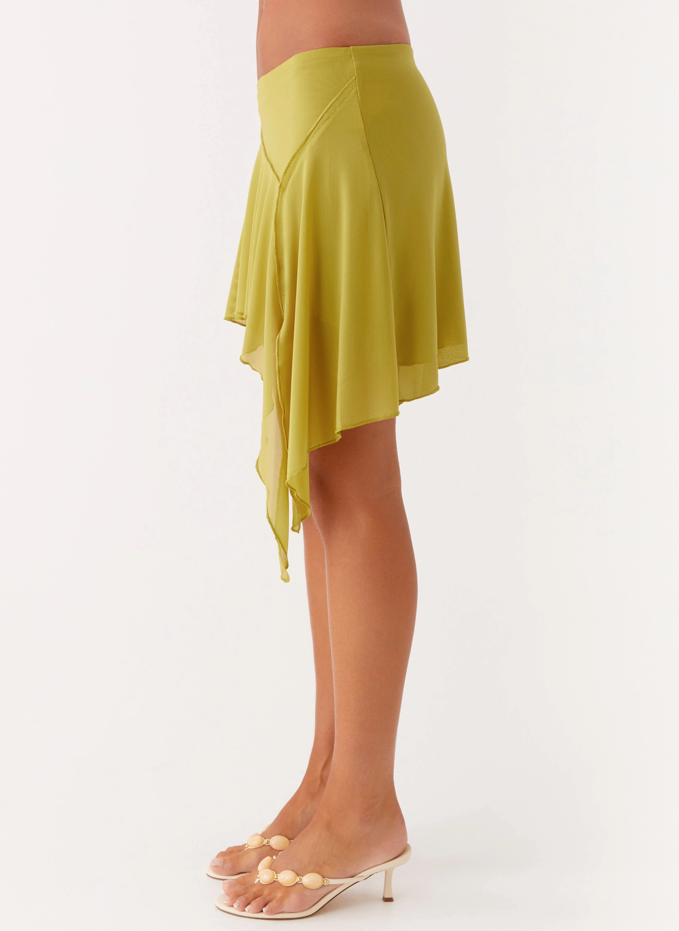 Lustra Mini Skirt - Lime StaticResistantMaterial