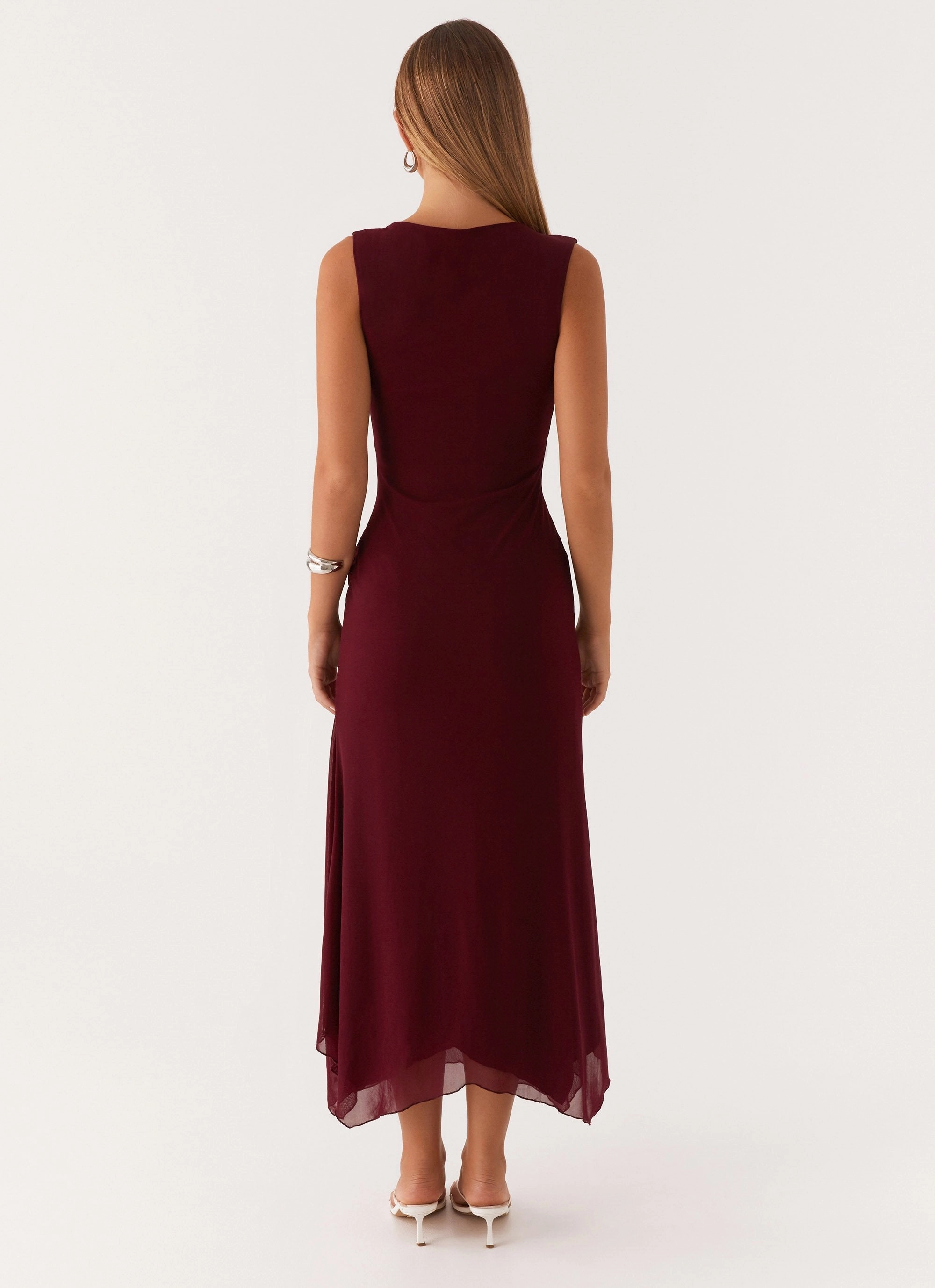 Murphy Maxi Dress - Deep Maroon Feminine Style Seamless-Look
