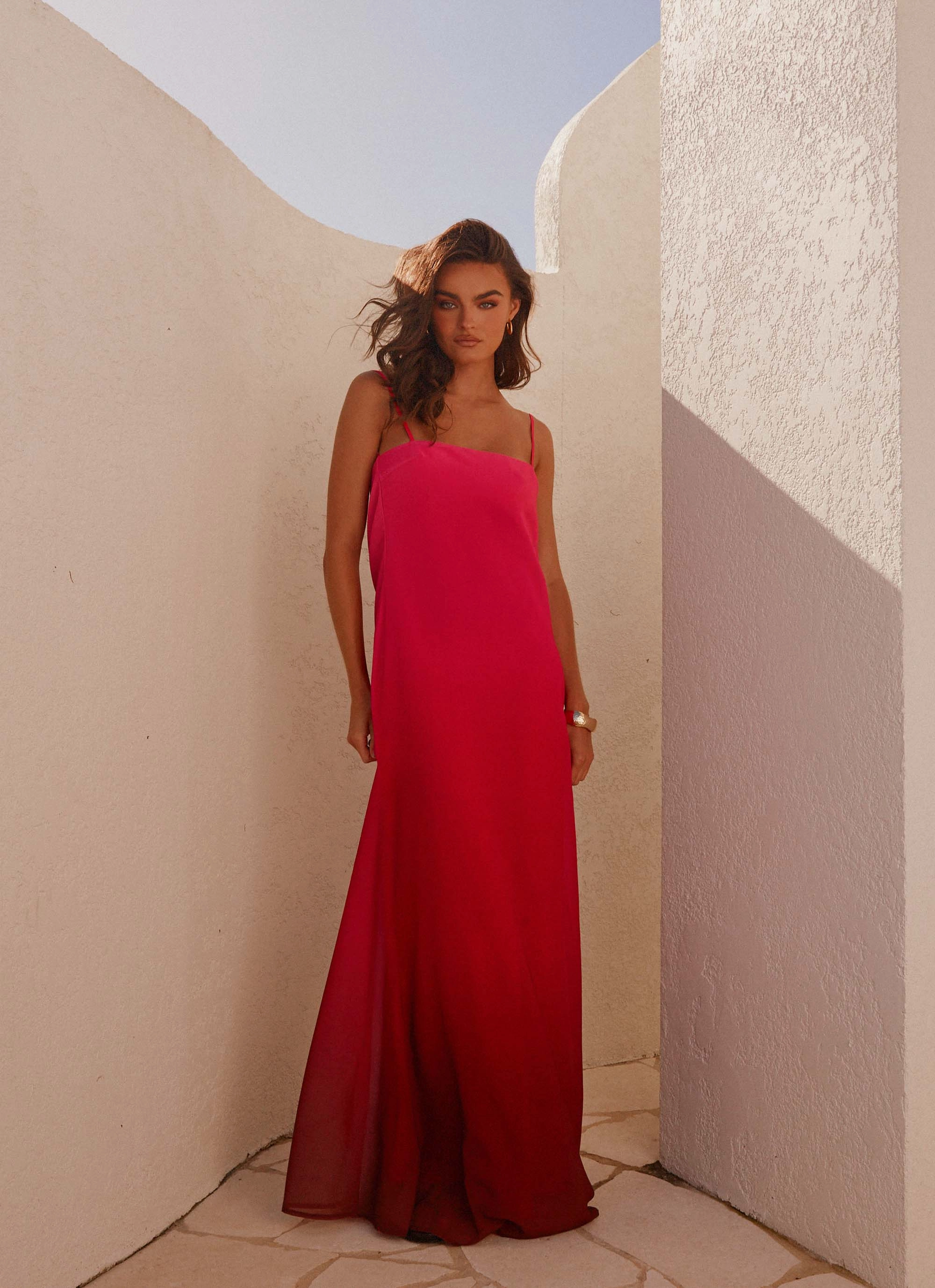 Marianne Maxi Dress - Fuchsia Gradient Fall Flow
