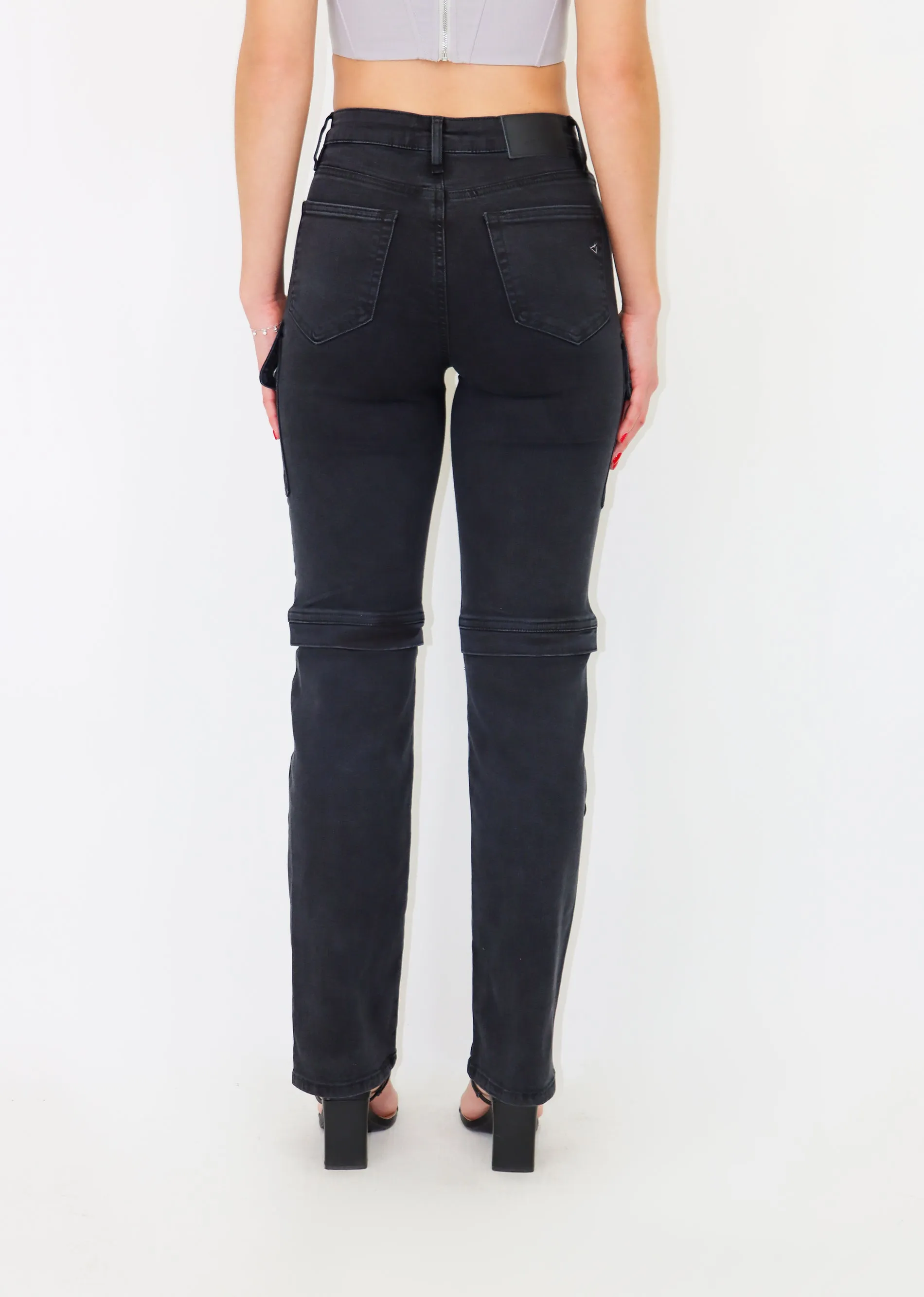 Take It Off Cargo Jeans ★ Charcoal Grey