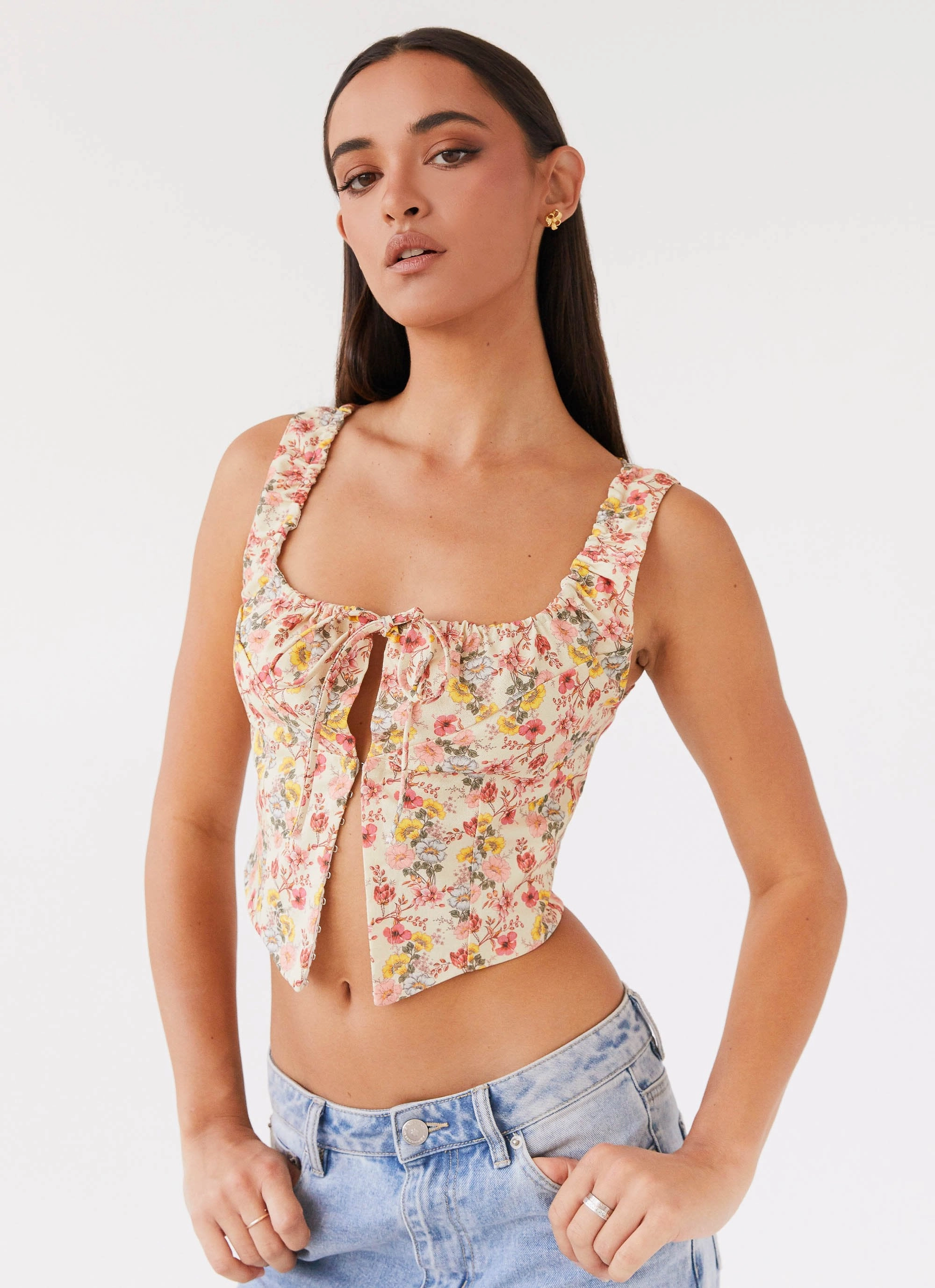 Take Me Away Corset Top - Garden Party TemperatureRegulatingLining