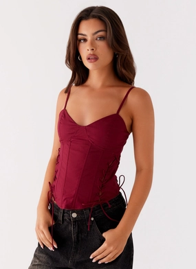 Tallie Corset Top - Red AirflowOptimized Design