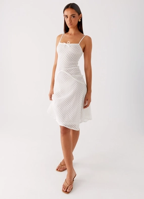 Tamar Midi Dress - White Lounge Moment