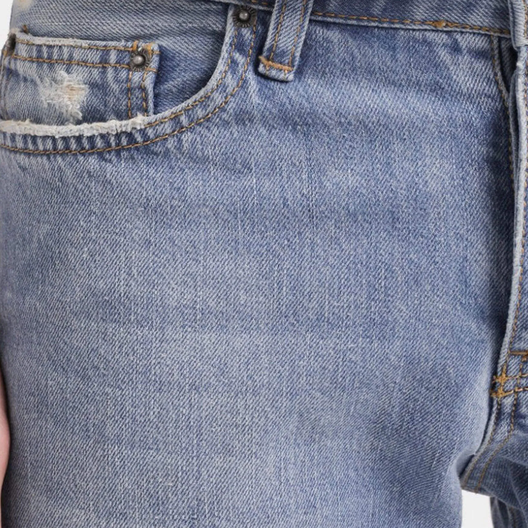 Tapered Selvedge Denim Light Blue