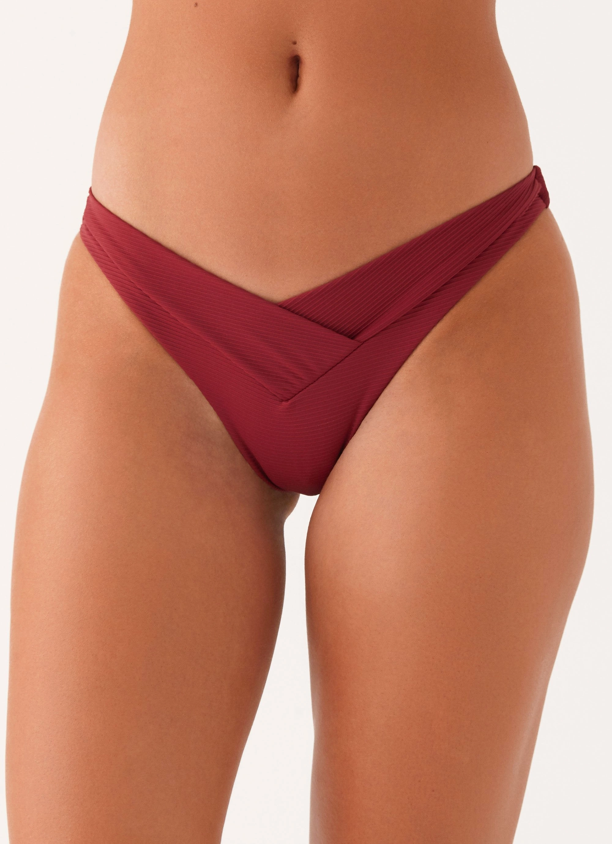 Casual Swim Seaside Escape Delta Bikini Bottoms - Mulberry