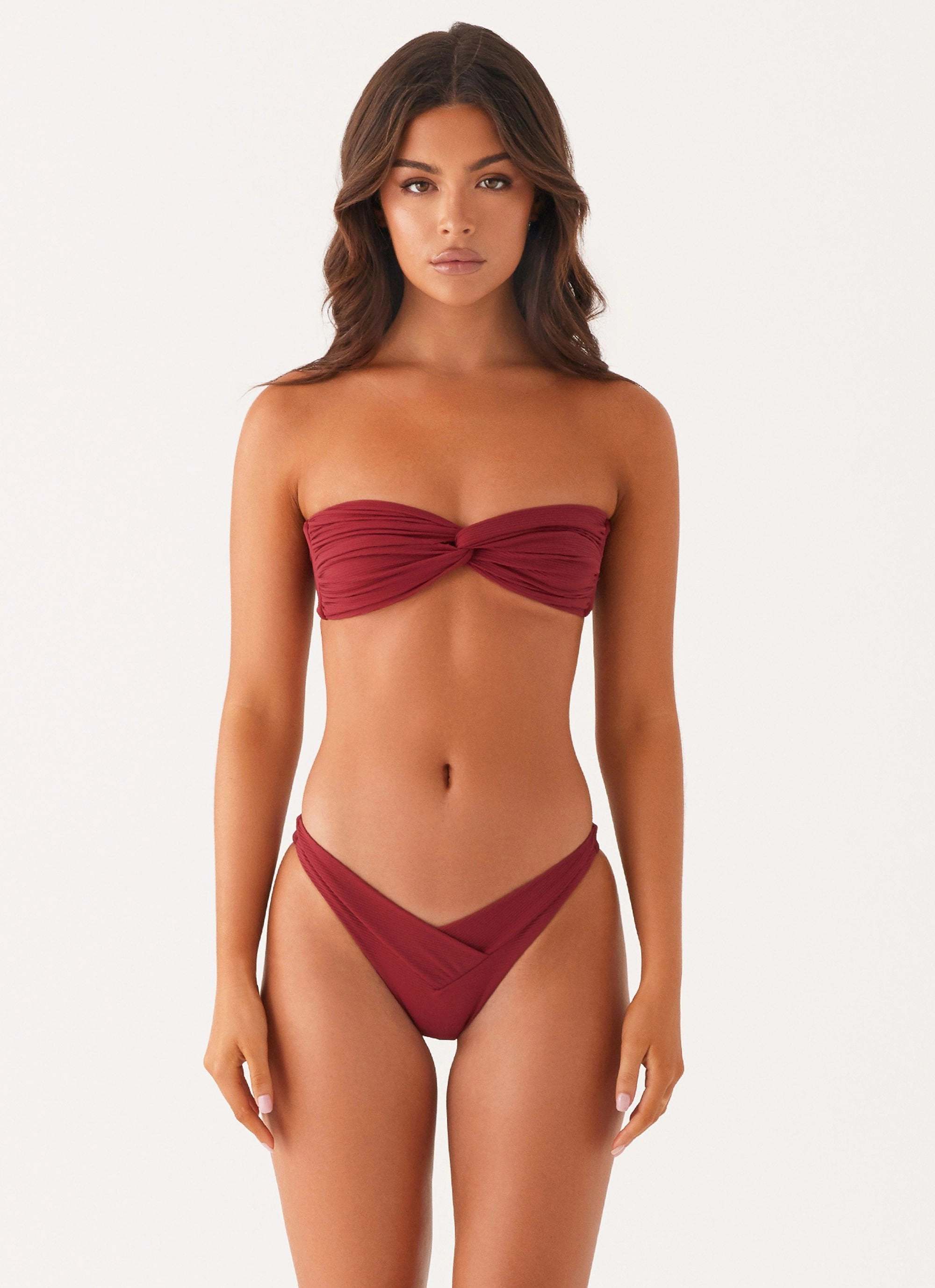 Flexible Back Design laid-back style Delta Bikini Bottoms - Mulberry