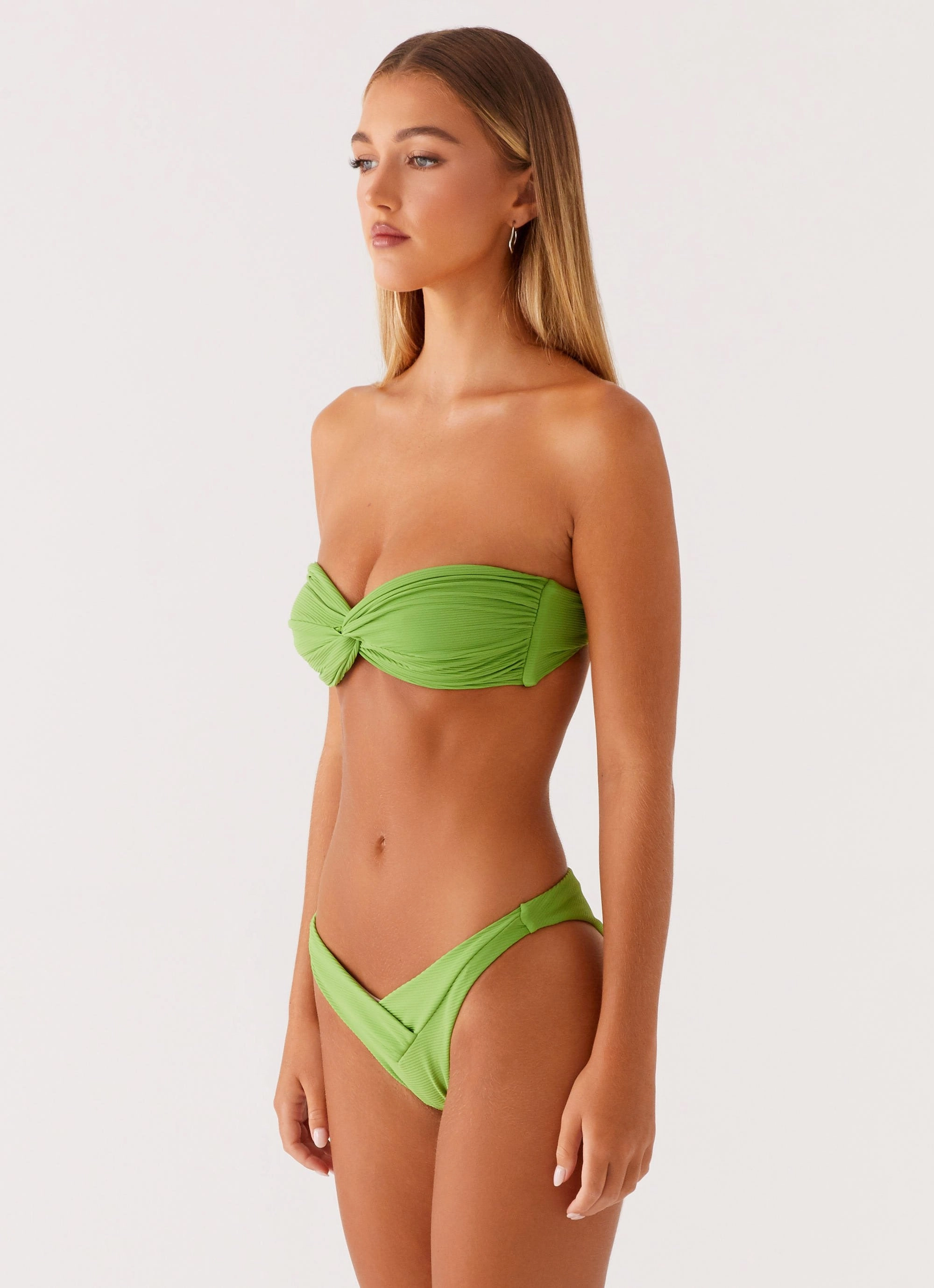 Odor Resistant Finish Delta Bandeau Bikini Top - Lime Green
