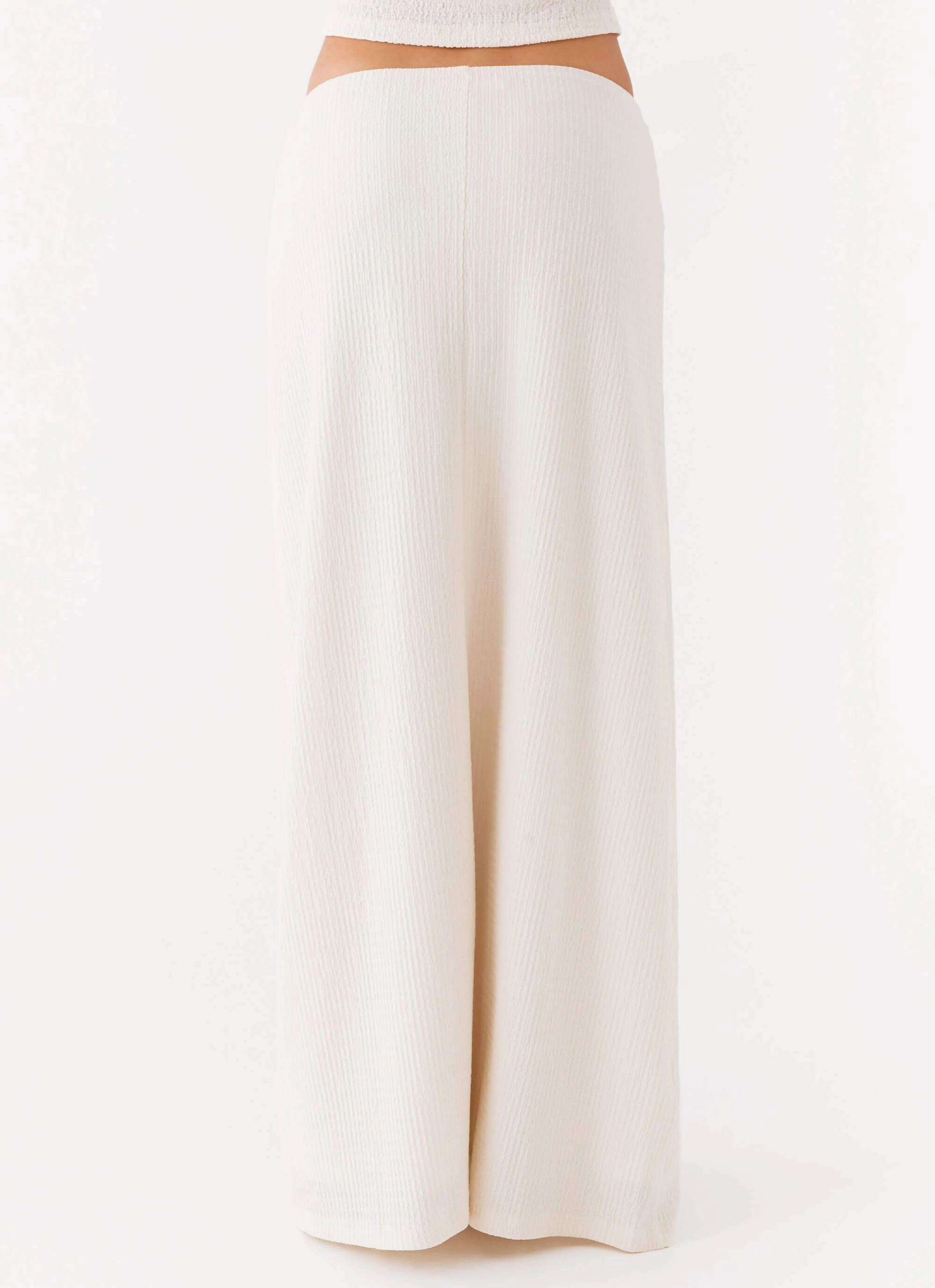 Tatum Low Rise Maxi Skirt - Ivory Iconic Style Relaxed Motion
