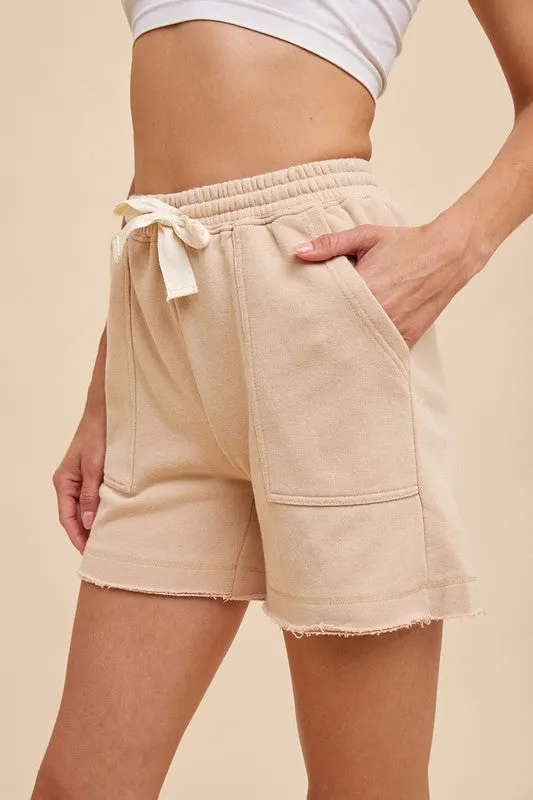Taupe Terry Sweat Shorts
