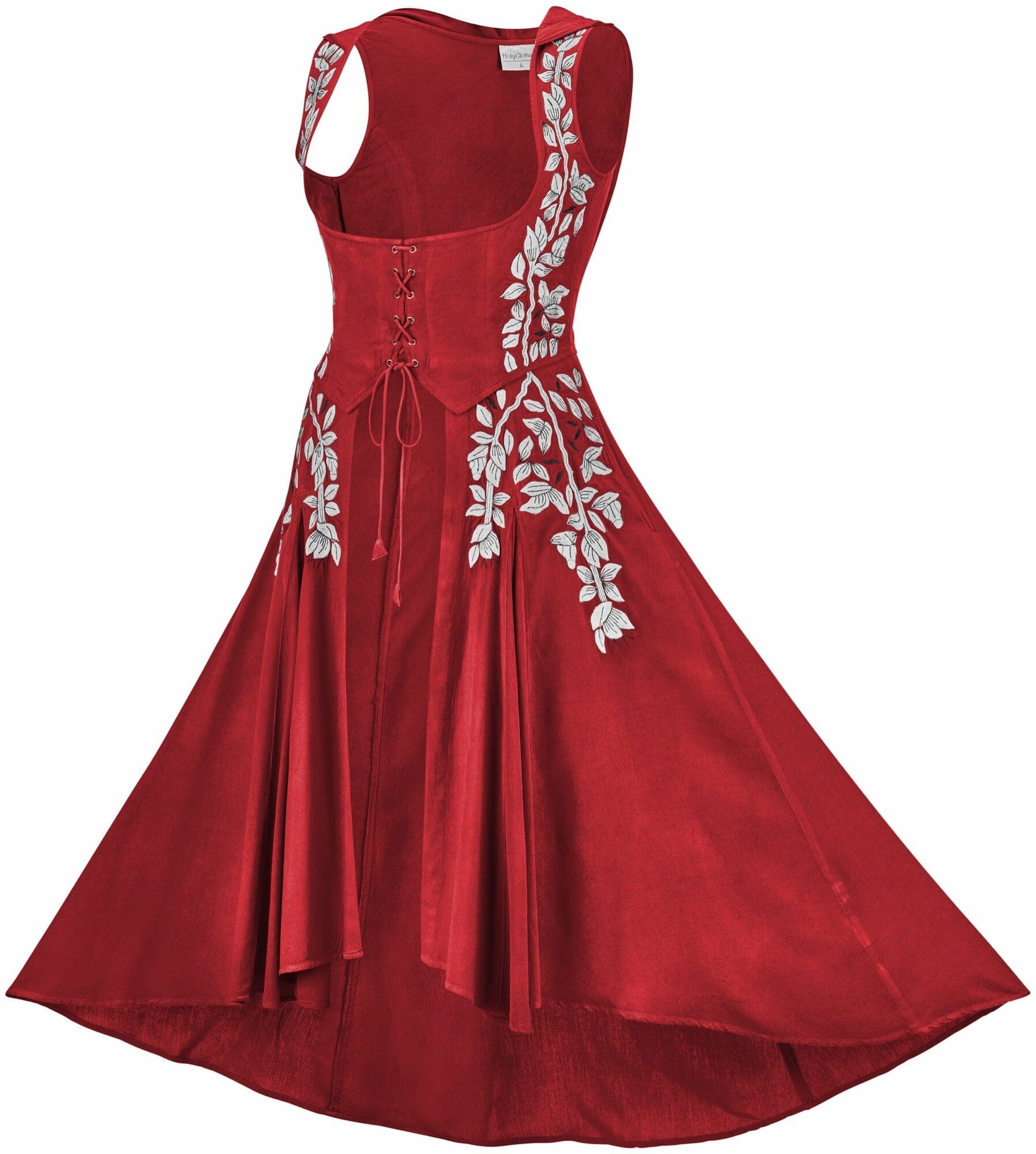 Smart and Polished Tauriel Maxi Overdress Limited Edition Poppy Red Silver Embroidery