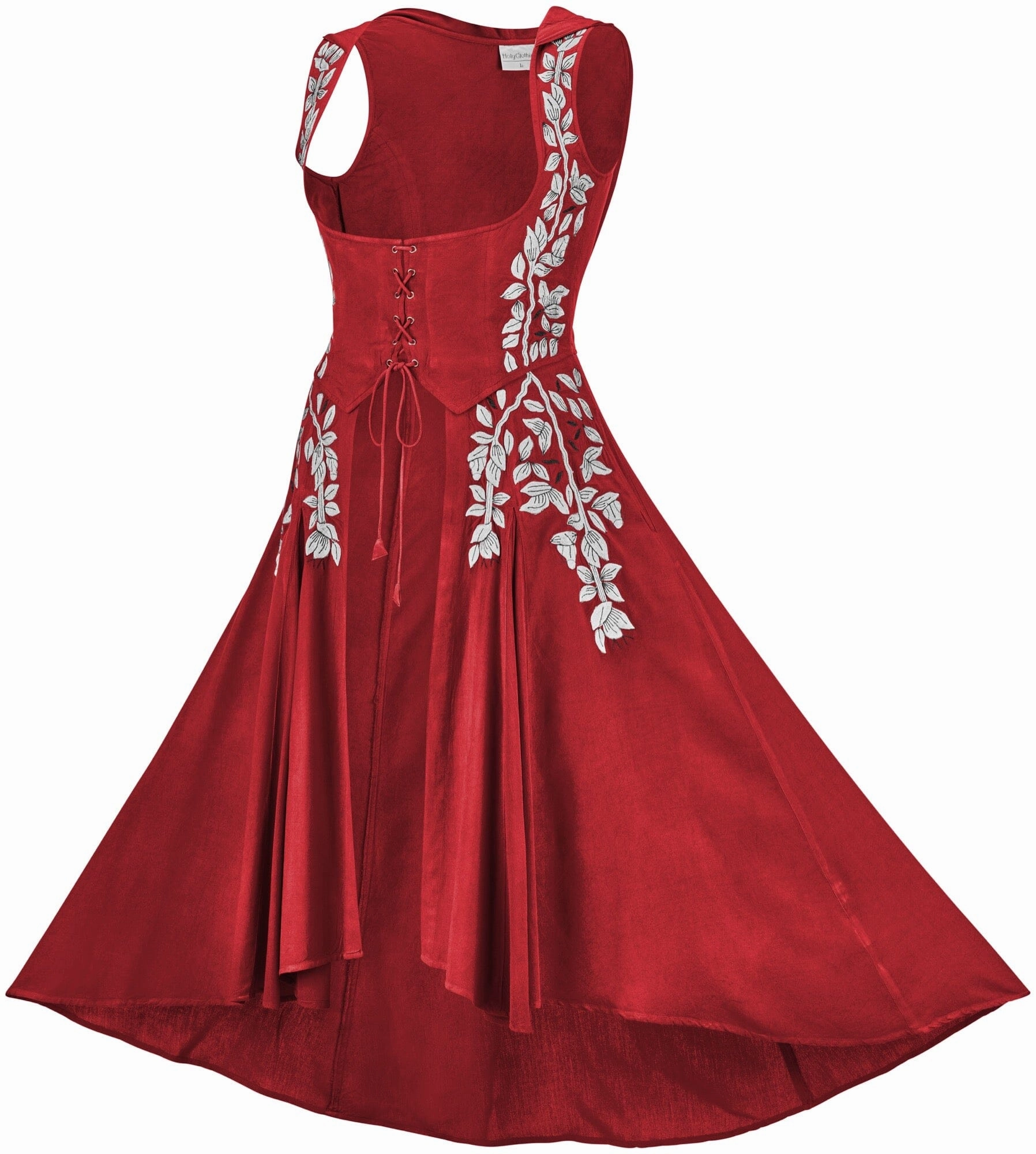 Warm Undertone Grace Walk Tauriel Maxi Overdress Limited Edition Poppy Red Silver Embroidery