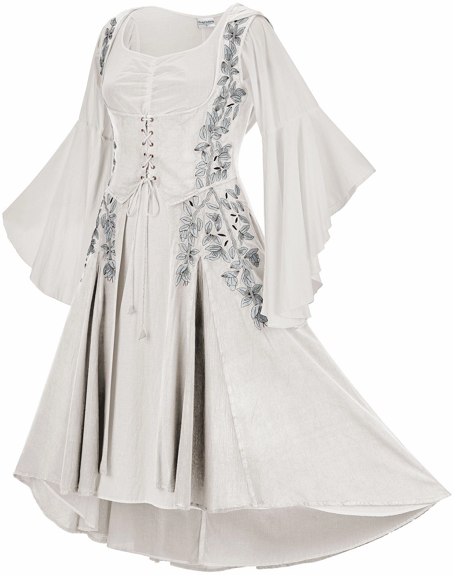 Seasonal Must-Have Tauriel Maxi Set Silver Embroidery