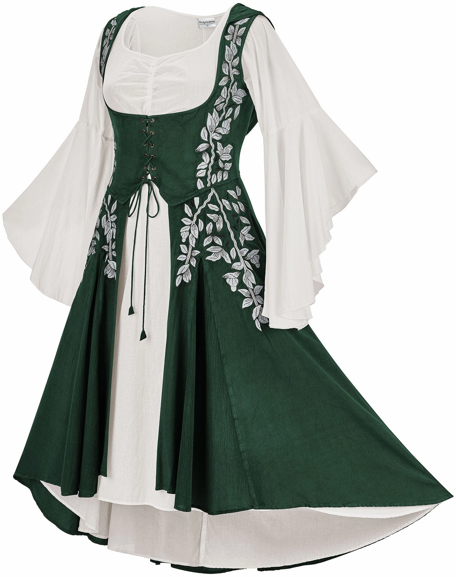 Tauriel Maxi Set Silver Embroidery windproof Summer Ready