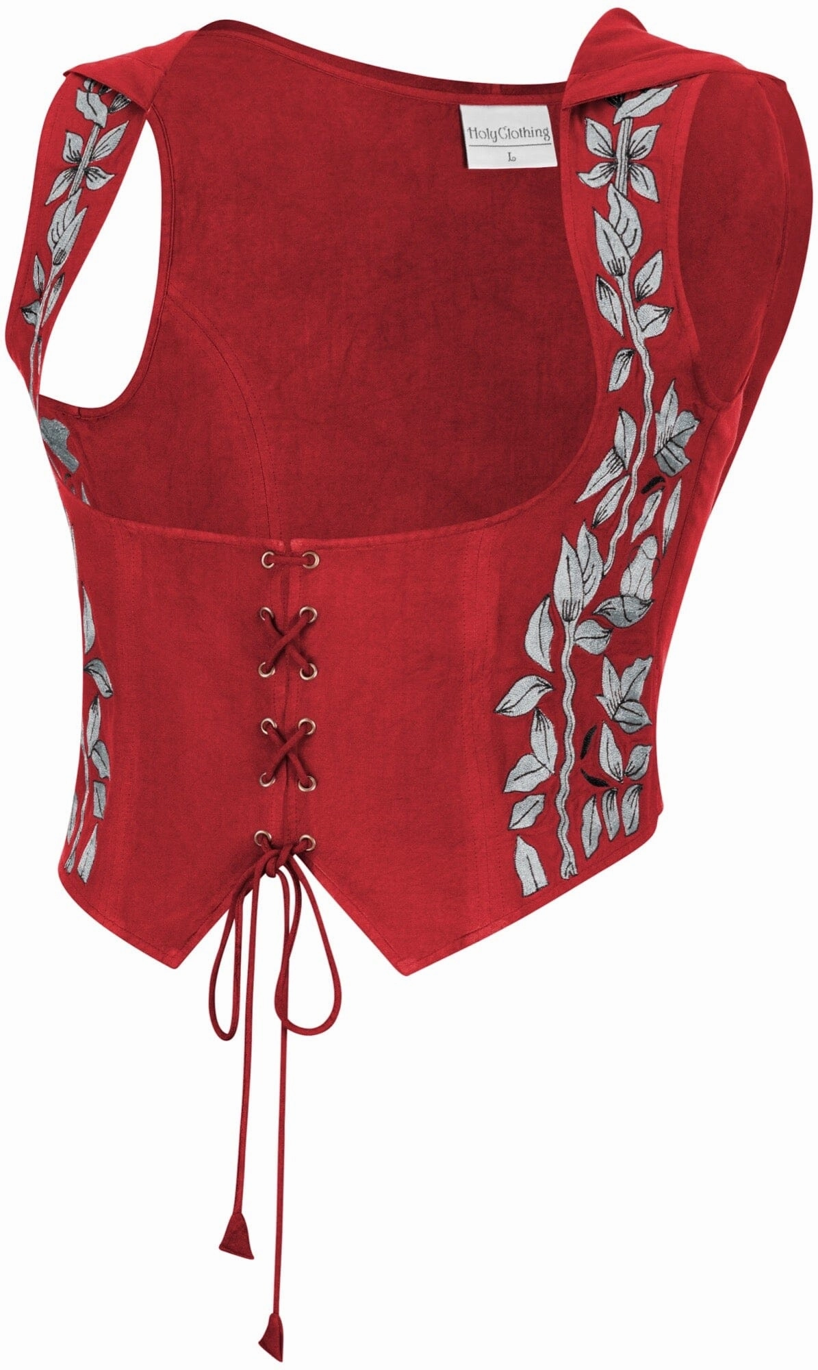 Tauriel Top Limited Edition Poppy Red Silver Embroidery Professional Cut Friction Reducing Finish