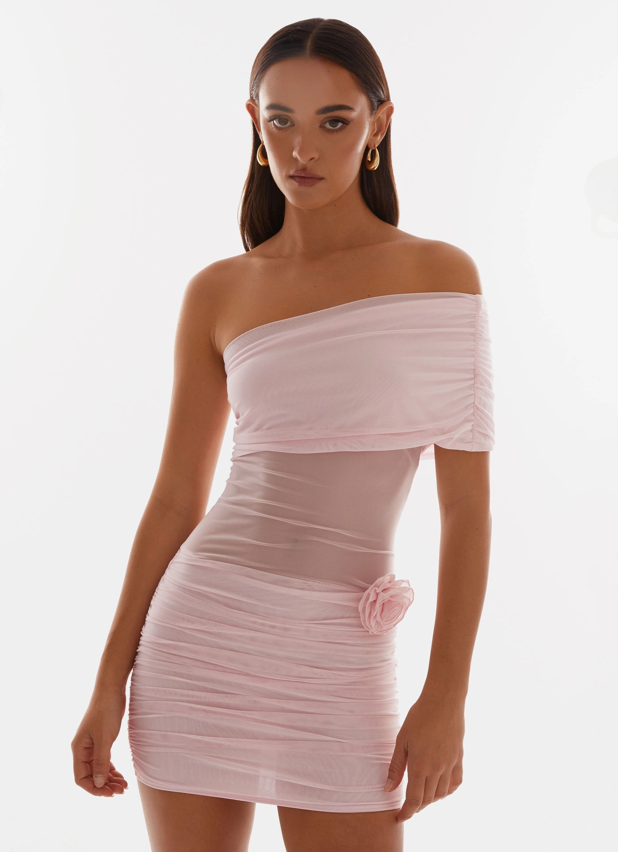 Teyana Mini Dress - Pink Flexible Cut