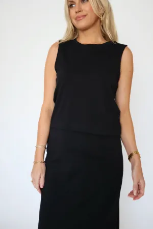 Eco Friendly Dye Sloane Jersey Muscle Tank - True Black