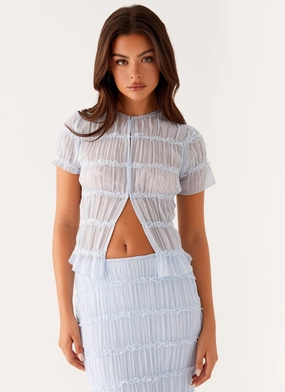 Daydreaming Top - Blue Anti Static Weave Technology Trendy Sweater