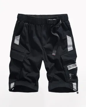 Techwear Reflective Cargo Shorts
