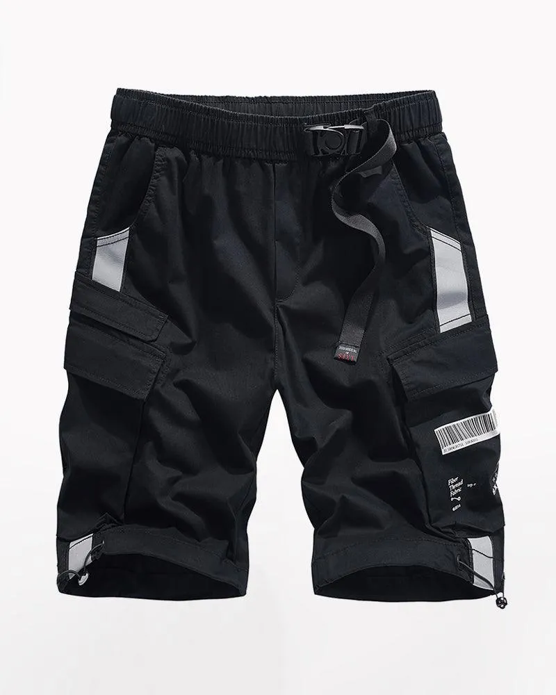 Techwear Reflective Cargo Shorts