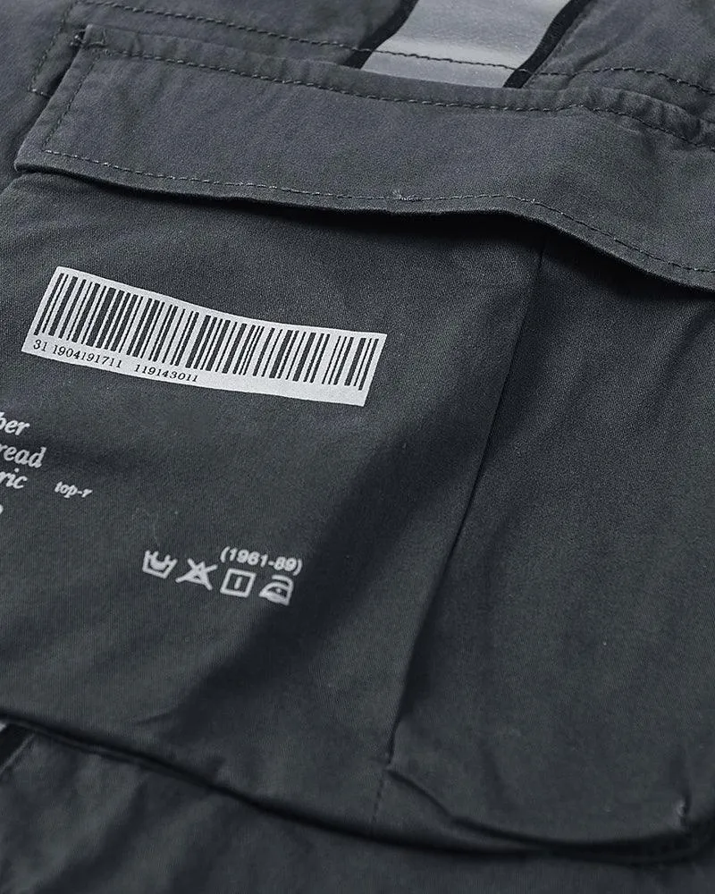 Techwear Reflective Cargo Shorts