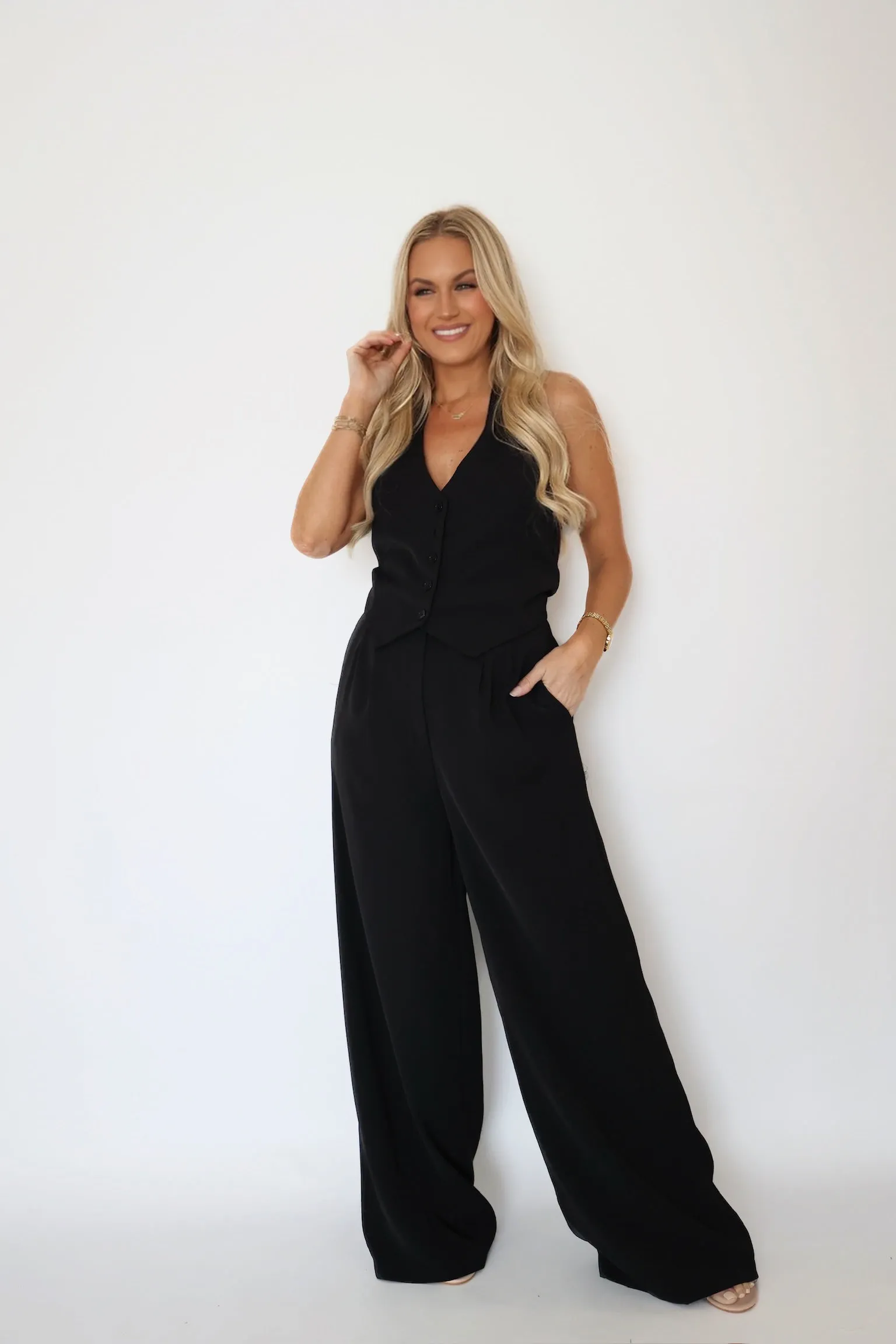 BreathableFabric Halston Jumpsuit