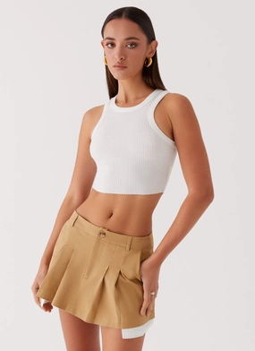 Tegan Cargo Mini Skirt - Tan Teen Fashion