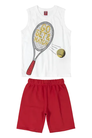 Tennis Racket Tank & Shorts