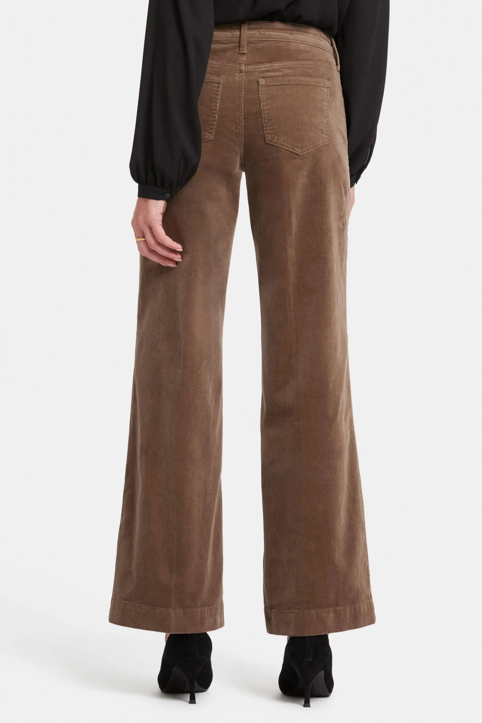 Teresa Wide Leg Trouser Brown Corduroy | Elmwood