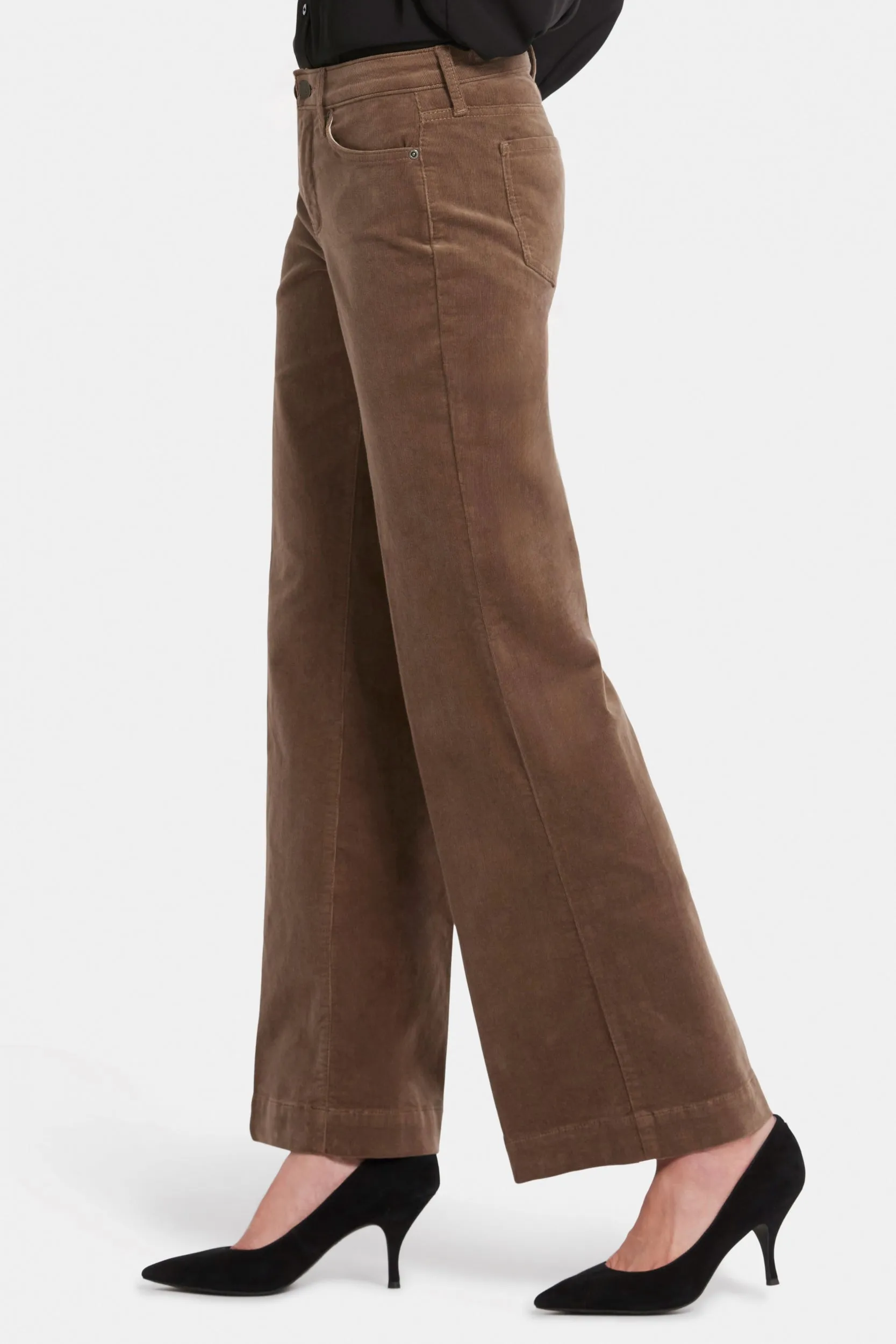 Teresa Wide Leg Trouser Brown Corduroy | Elmwood