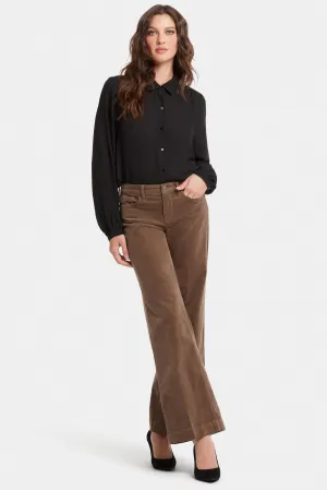 Teresa Wide Leg Trouser Brown Corduroy | Elmwood