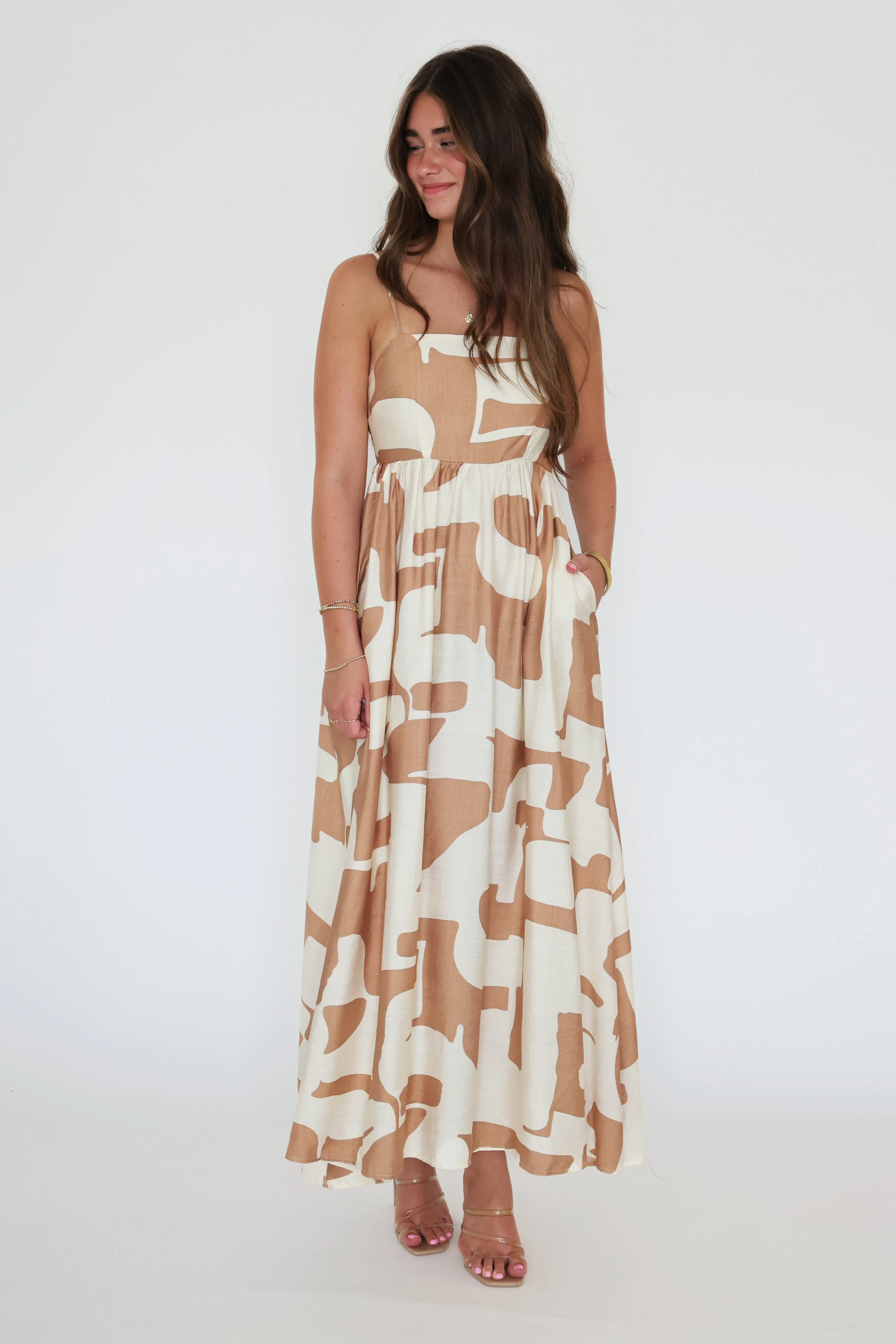 Terracotta Drift Maxi Dress Sharp Edge