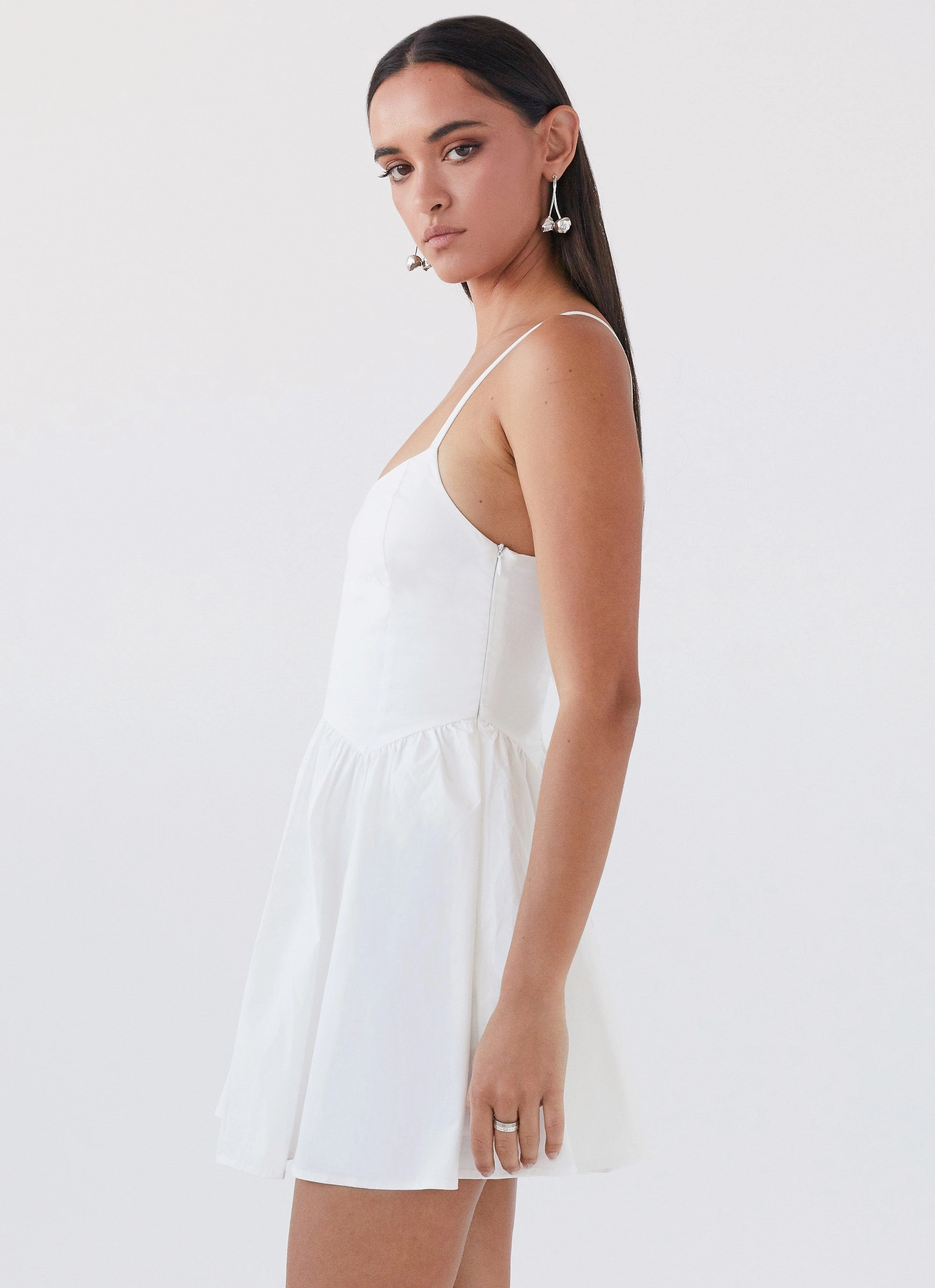 Tesoro Mio Mini Dress - White Perfect Shape Grace Soft