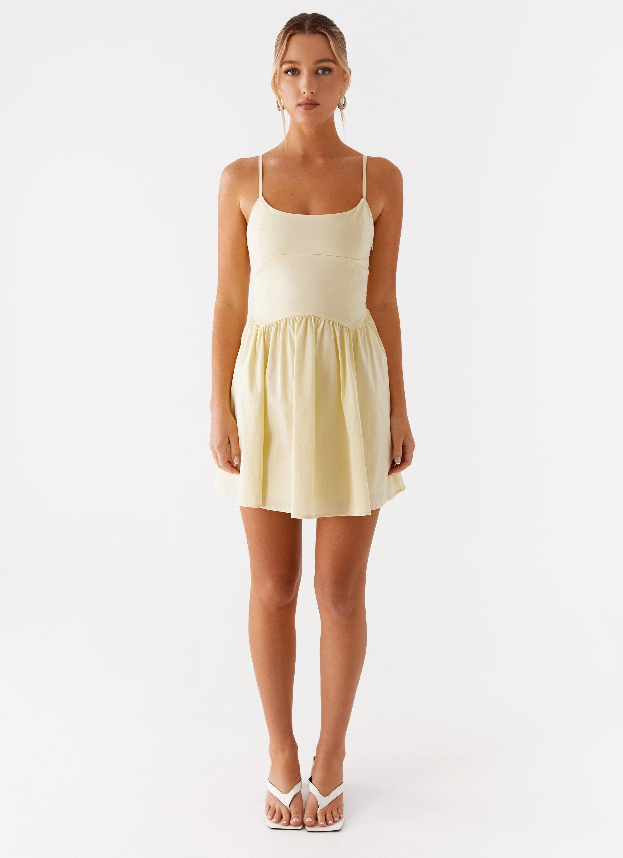 Easy Draping Tesoro Mio Mini Dress - Yellow