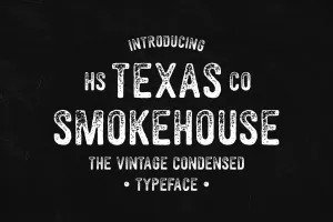 Texas Smokehouse - Vintage Textured Typeface