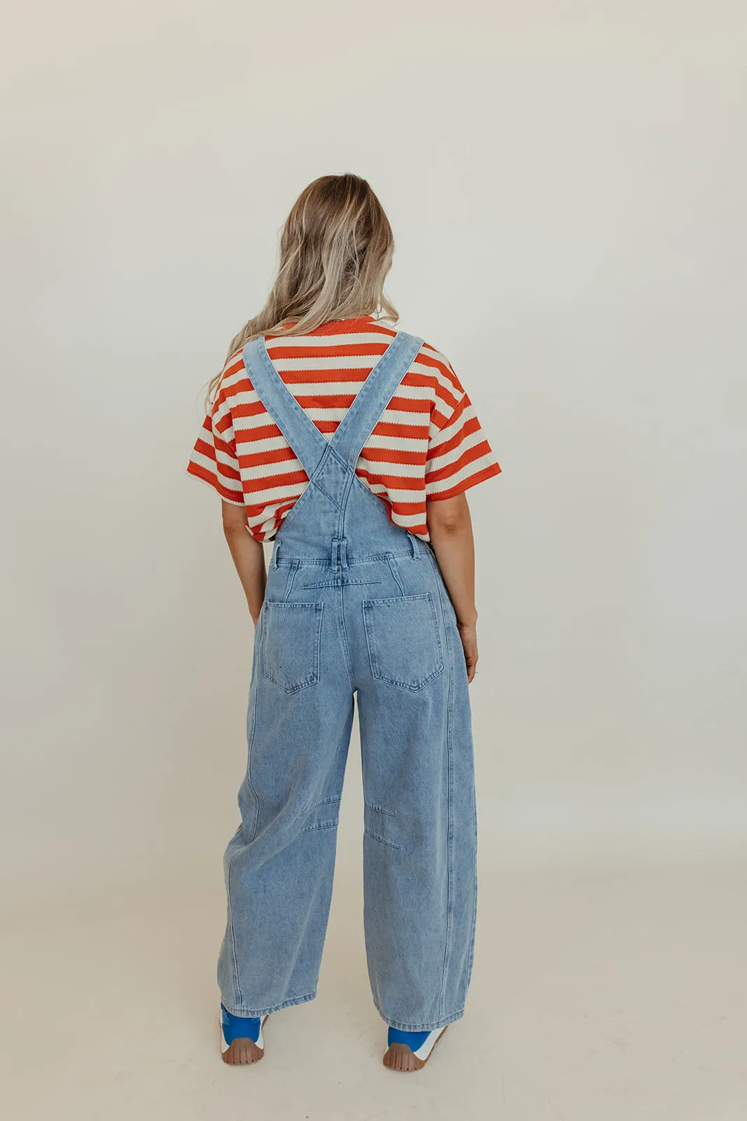 THE BECKHAM BARREL OVERALLS IN DENIM