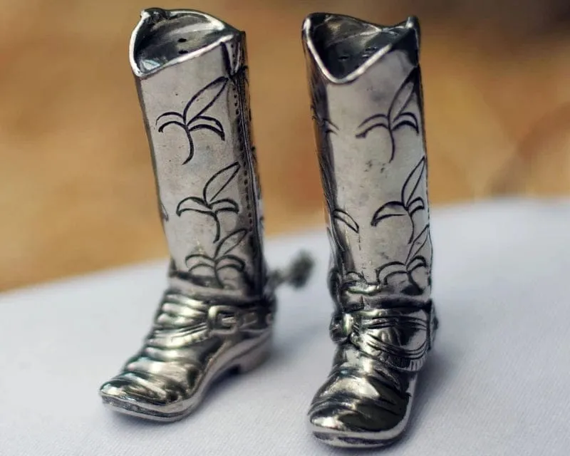 The Classic Cowboy Pewter Salt & Pepper Shakers