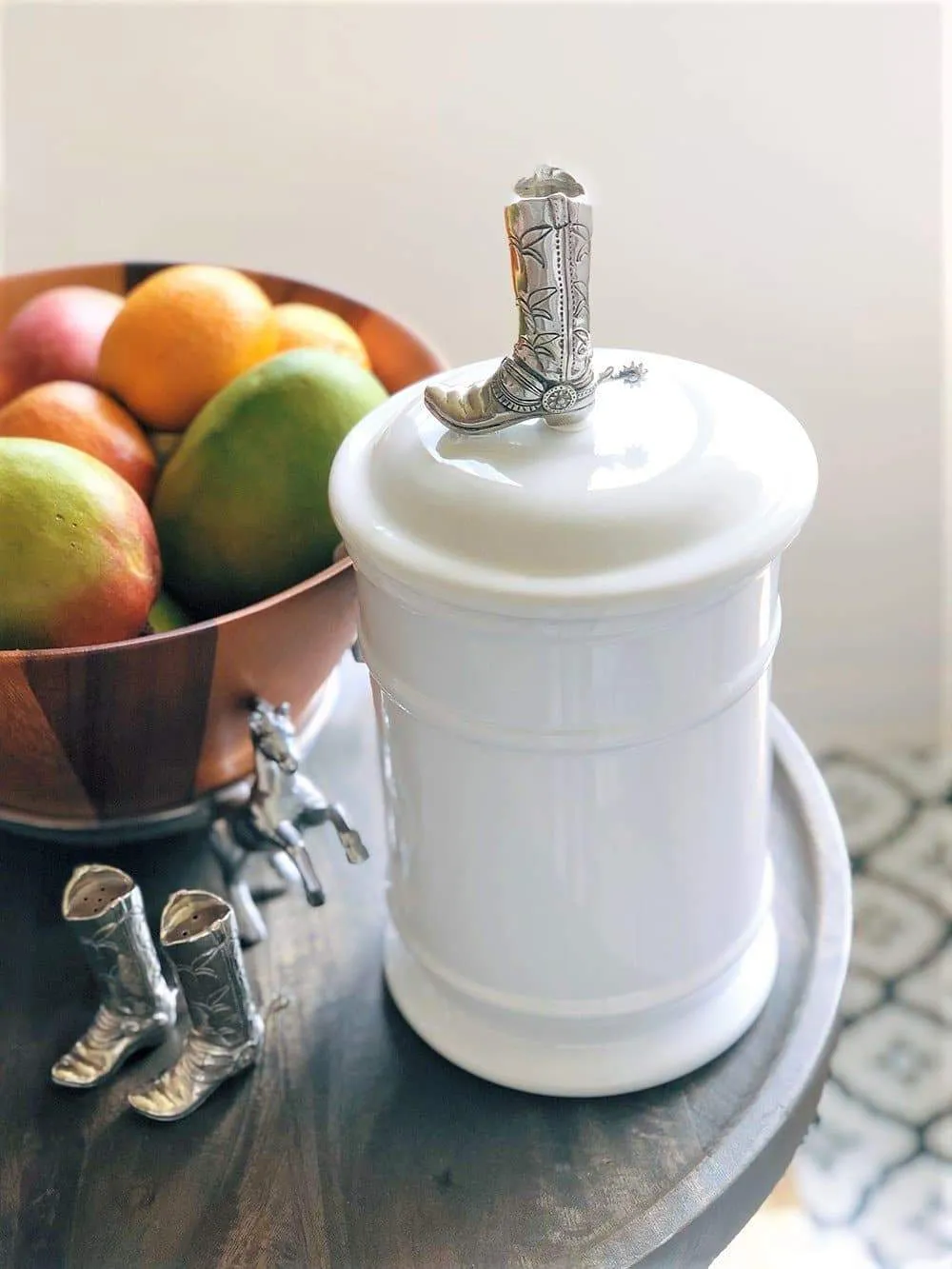 The Classic Cowboy Pewter Salt & Pepper Shakers